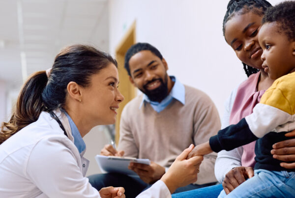 family of patients with doctor