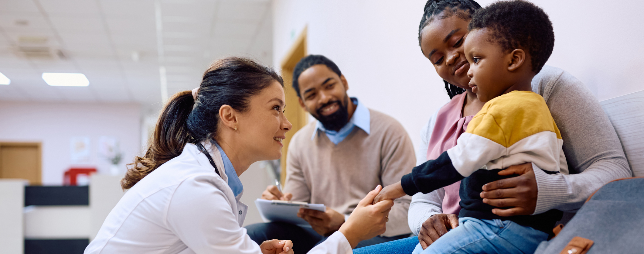 family of patients with doctor