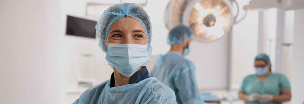 nurse in front of a team