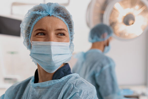 nurse in front of a team